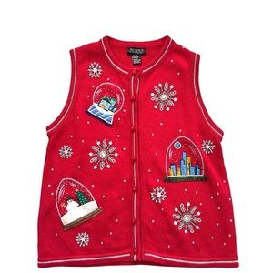 Vintage ALL POINTS Ugly Christmas Sweater Size L